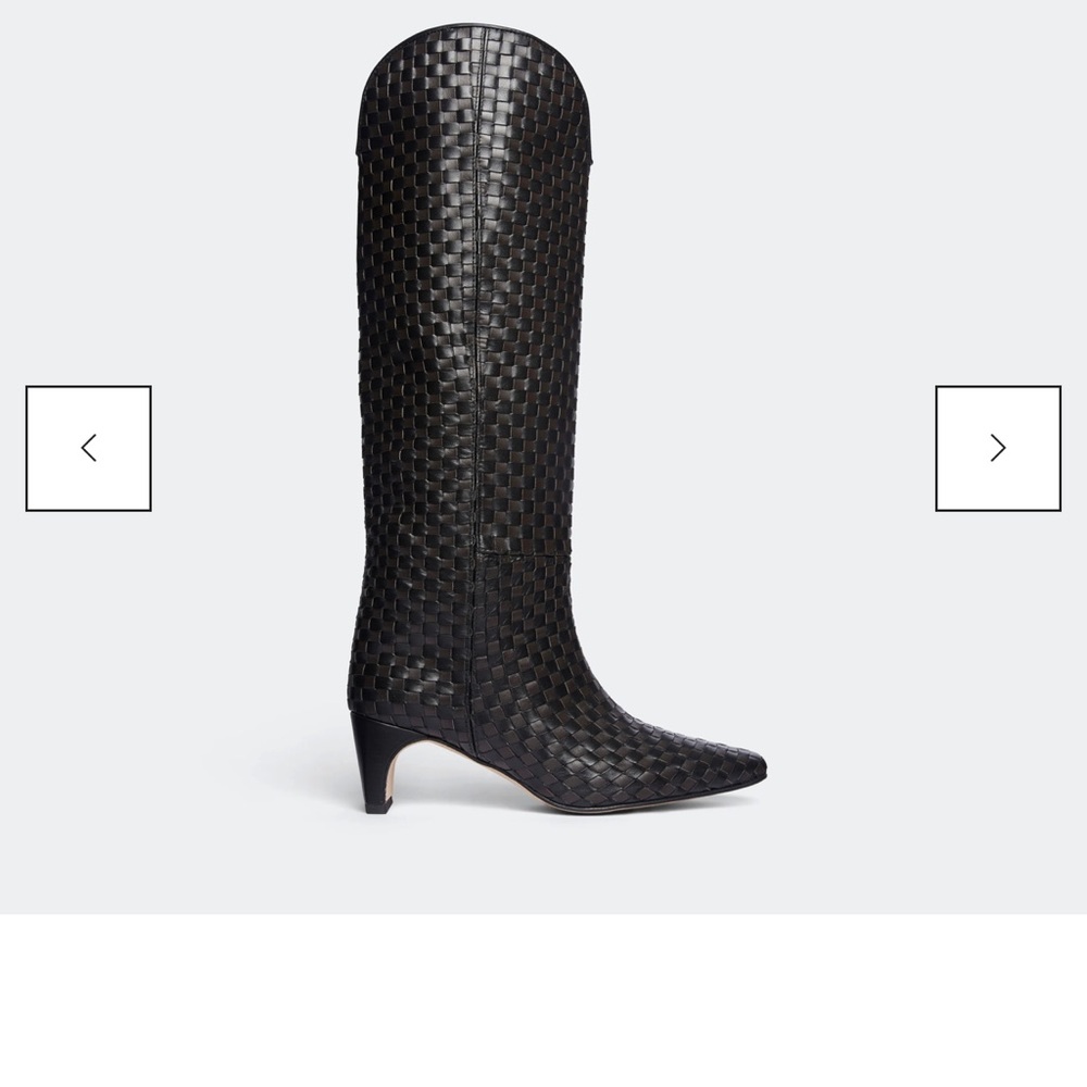 ISO Freda Salvador Lennox Boots in Black Woven Leather Size 9.5 or 10